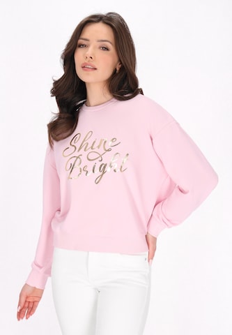 Sweat-shirt 'Fashion Look' faina en rose : devant