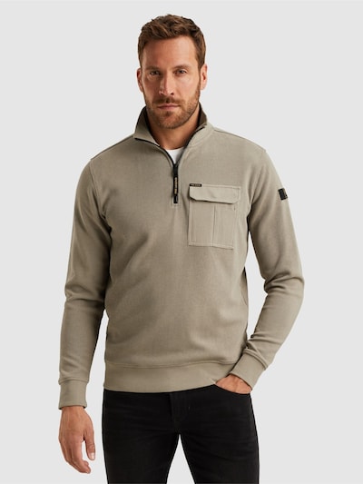 PME Legend Collegepaita 'Pullover with half-zipper' koossa 5XL värissä beige, Tuotenäkymä