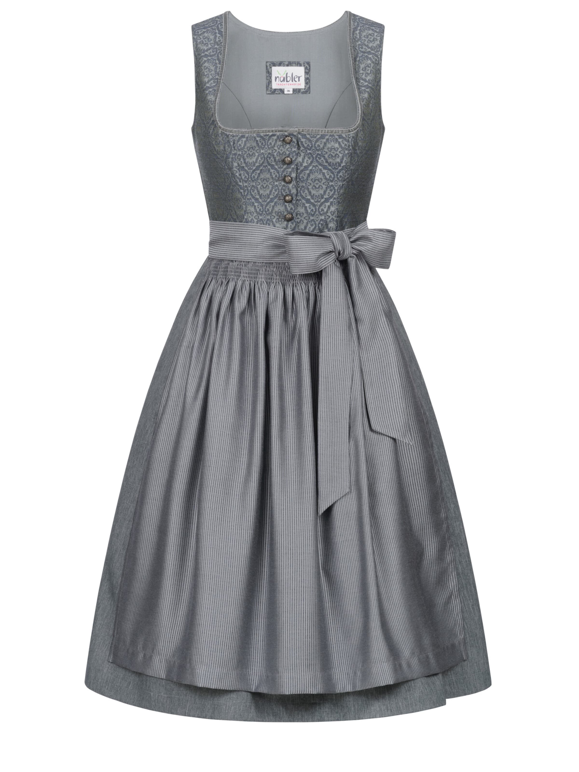 Trachtenhof Nübler Dirndl 'Dirndl midi Galina' in Blau: Vorderseite