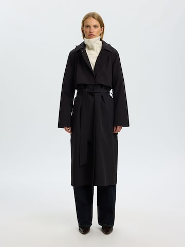 SELECTED Between-seasons coat 'SLWNew Aline' in Black: front