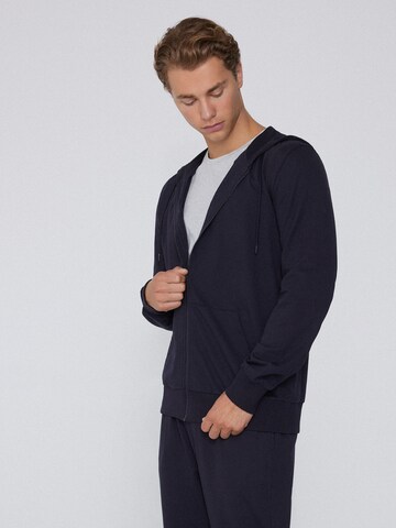 Tezenis Zip-Up Hoodie in Blue: front