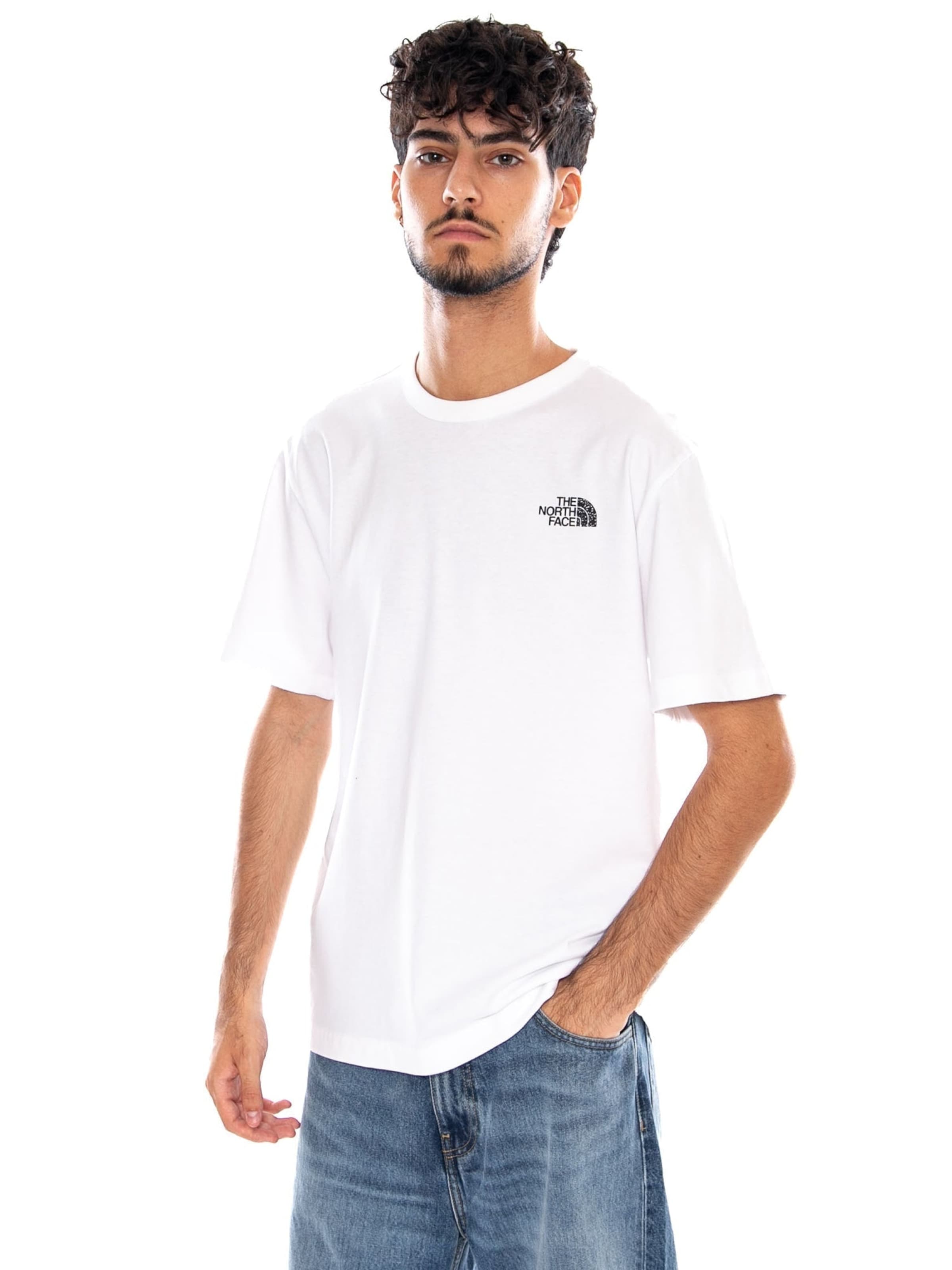 THE NORTH FACE Shirt 'U NSE SLOPES RLX SS TEE TNF WHITE' in S in de kleur Wit, Productweergave