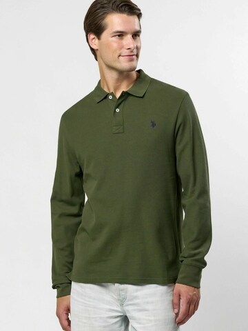 U.S. POLO ASSN. Tričko 'Brett' – zelená: přední strana