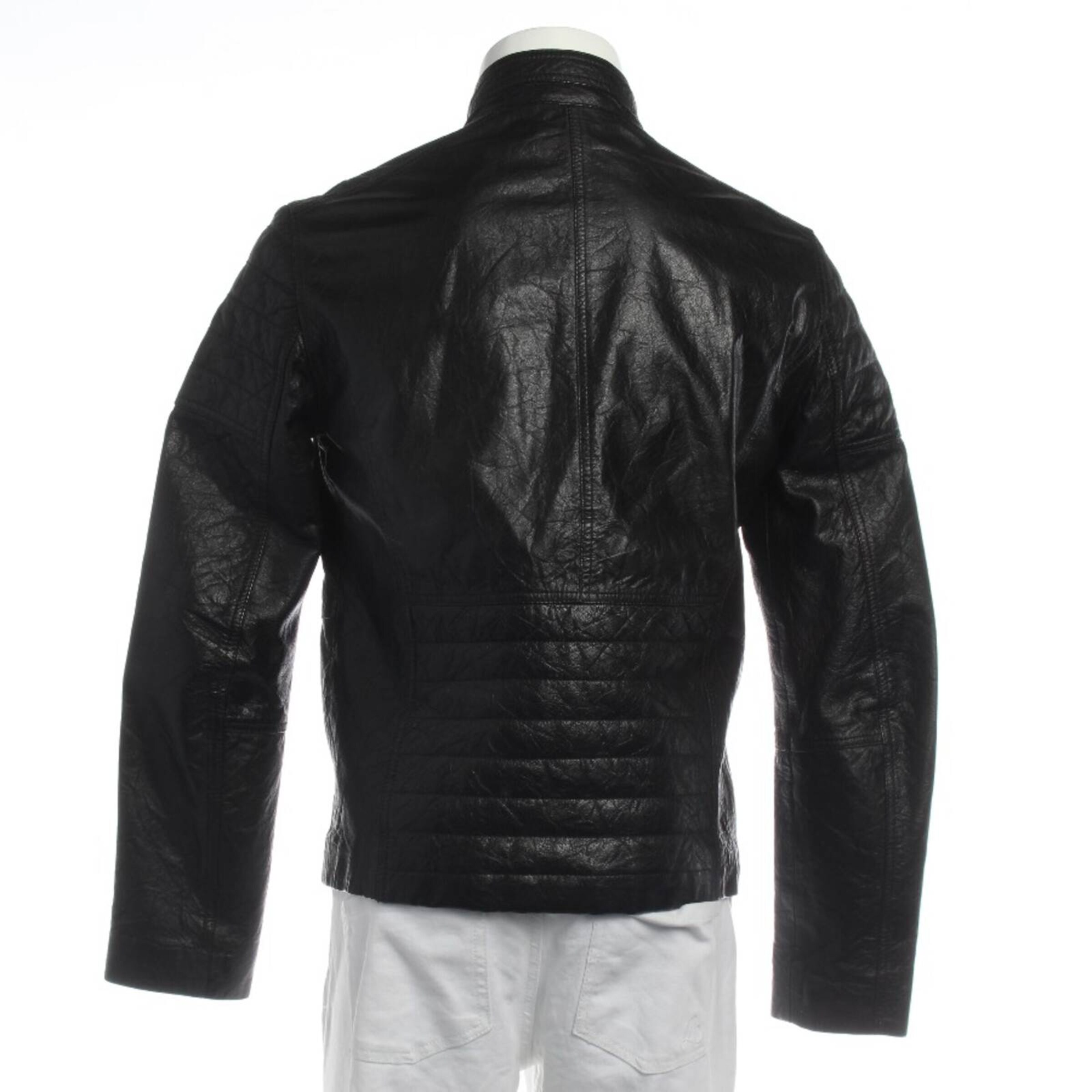 Calvin Klein Lederjacke / Ledermantel M in Schwarz