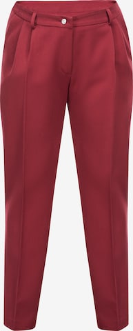 Karko Regular Pleat-Front Pants 'Pablo' in Red: front