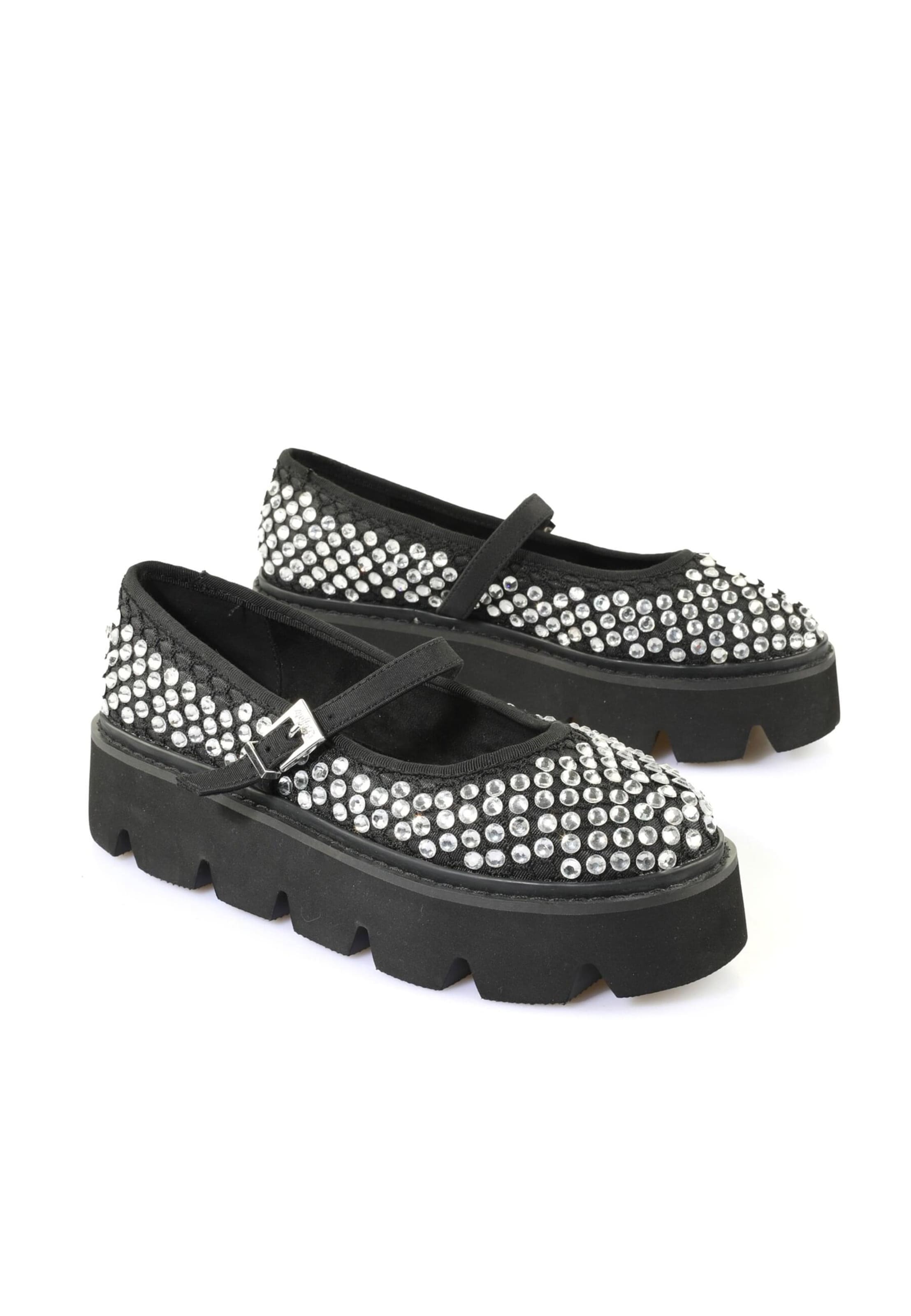 BUFFALO Ballet Flats with Strap 'Darya' in Black