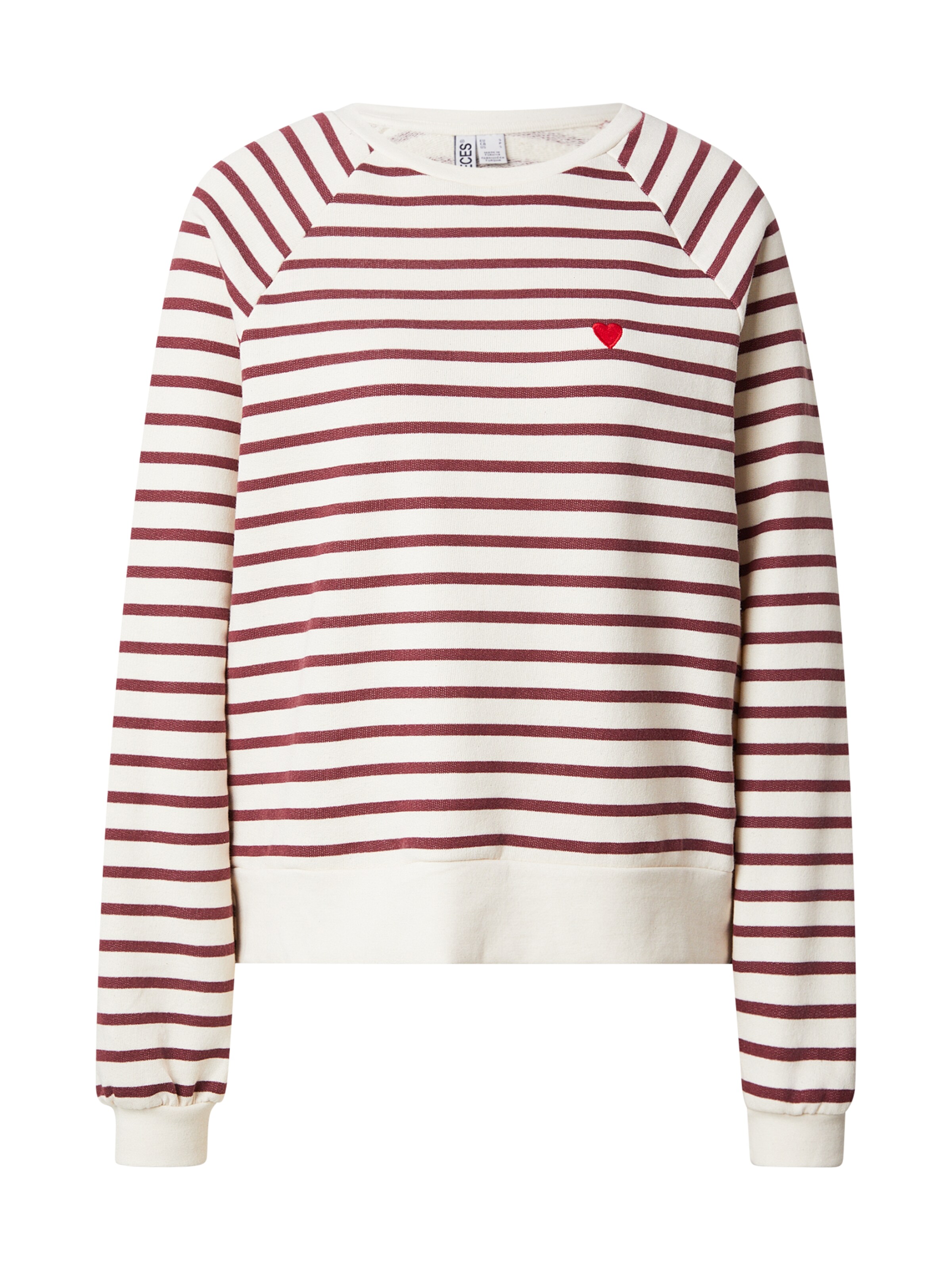 balts PIECES Sportisks džemperis 'PCGRETA': no priekšpuses