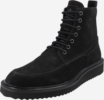 HUGO Lace-Up Boots 'District' in Black: front