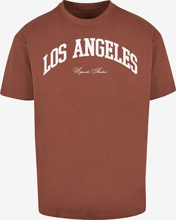 MT Upscale Shirt 'L.A. College' in Brown: front