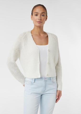 comma casual identity Strickjacke in Weiß: Vorderseite