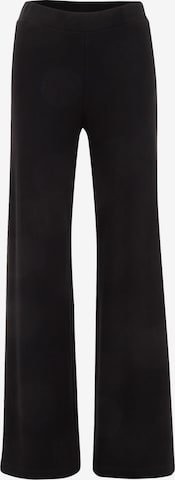 WE Fashion Szeroka nogawka Spodnie w kolorze czarny: przód