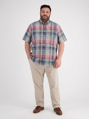 LERROS Regular Fit Kariertes Kurzarmhemd in großen Größen in Rot