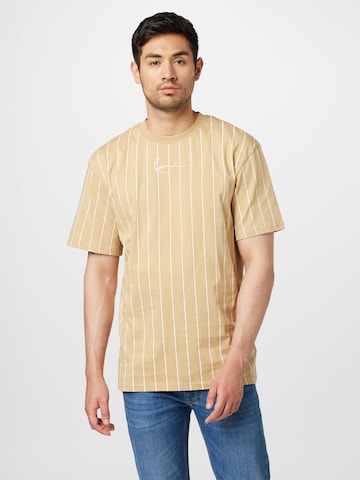 T-Shirt Karl Kani en beige : devant