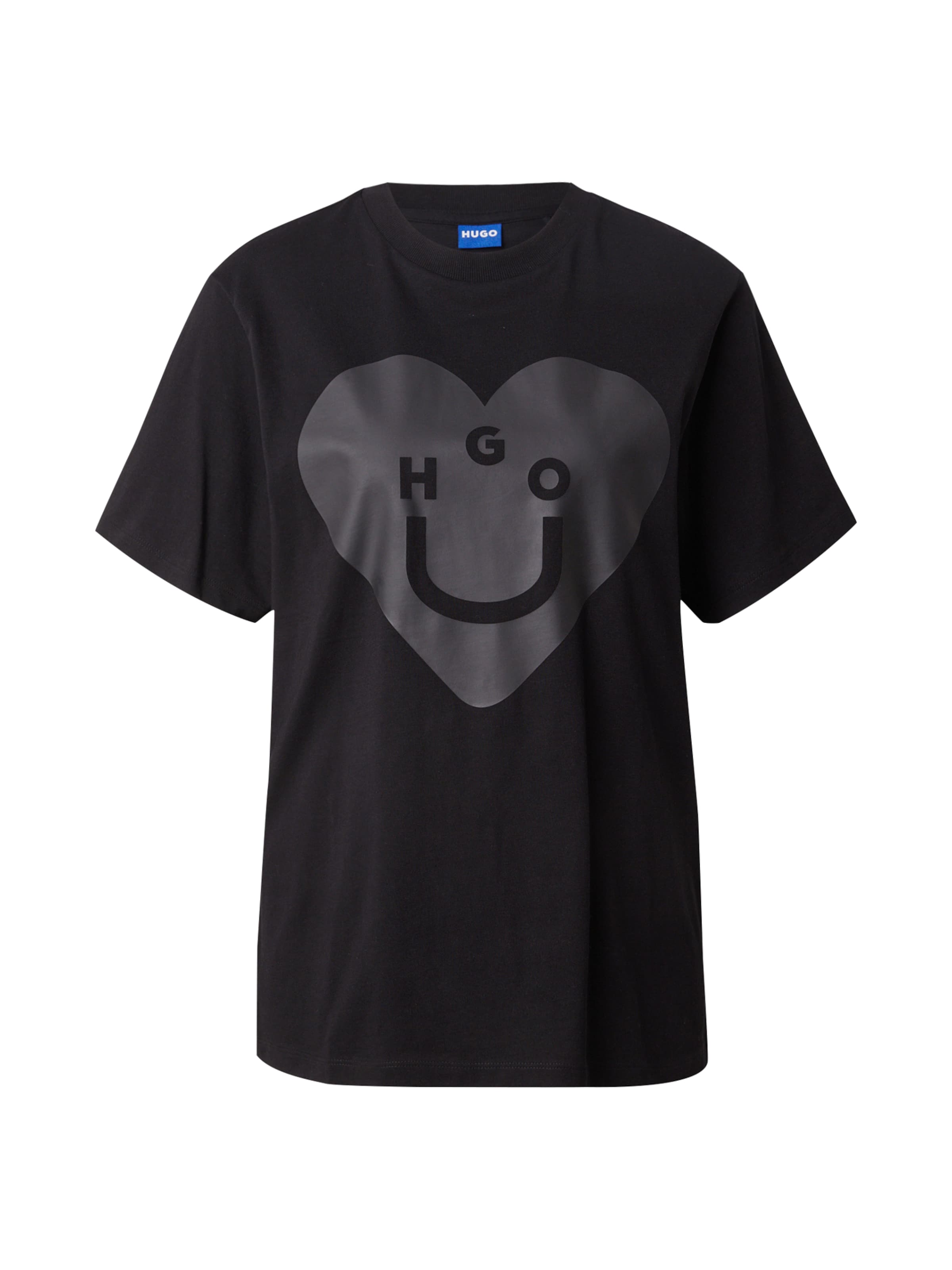 HUGO T-shirt i svart: framsida
