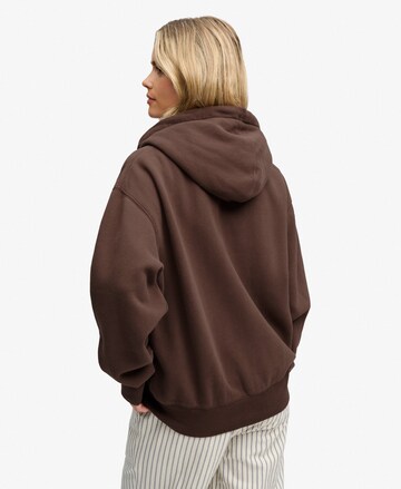 Superdry & Co Sweatjacke 'Luxe' in Braun