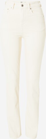 Gina Tricot Flared Jeans in Beige: front
