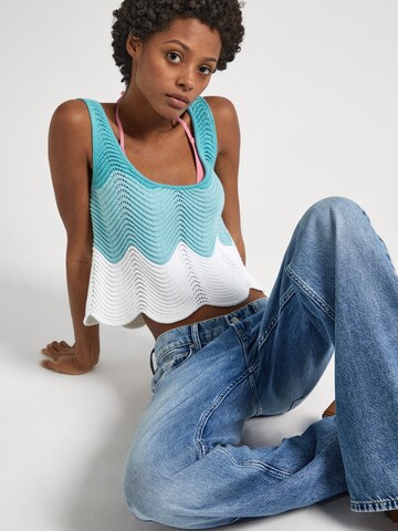 Pepe Jeans Knitted Top 'Galea' in Blue