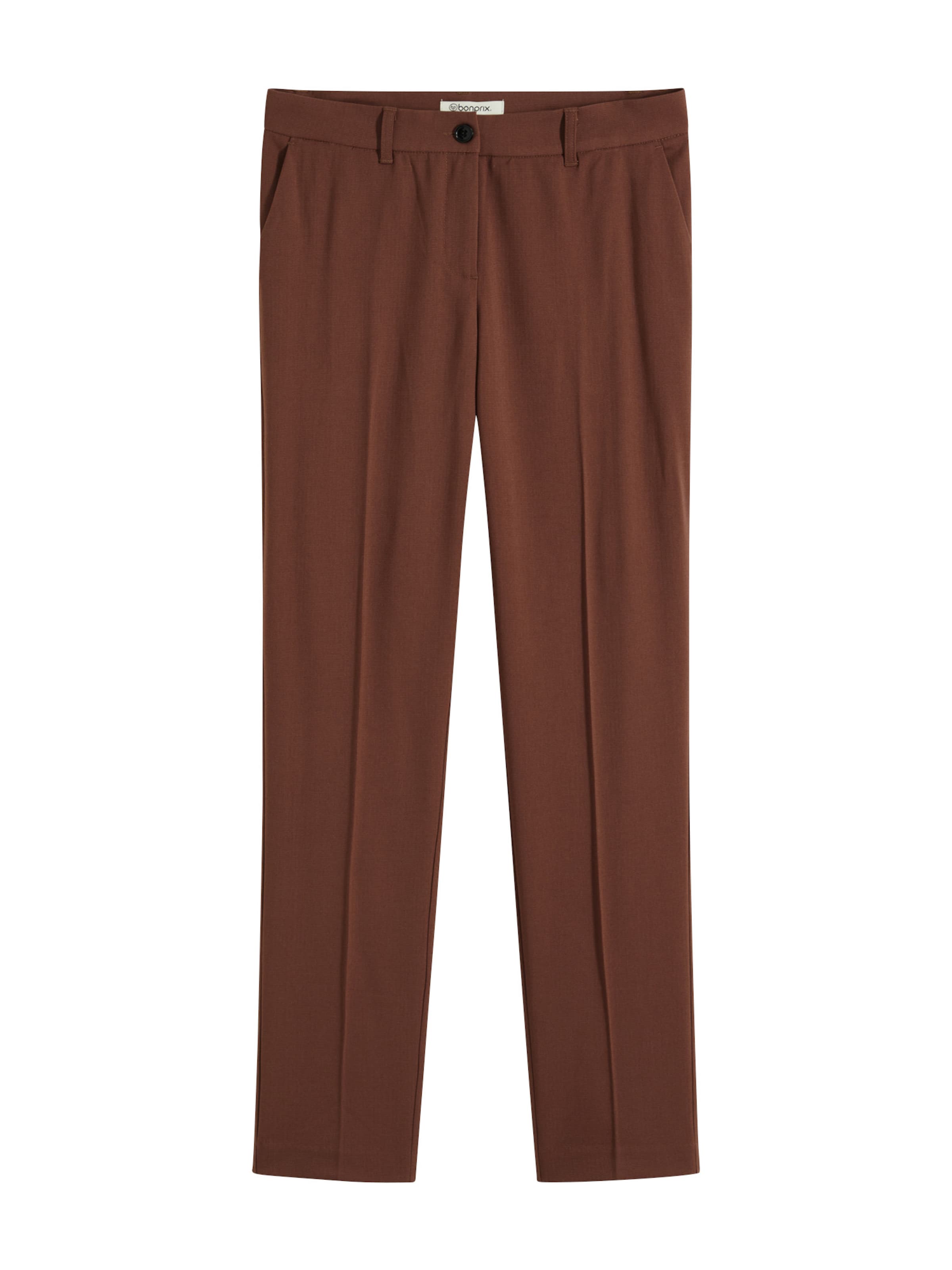 bonprix Slimfit Hose in Braun: Vorderseite