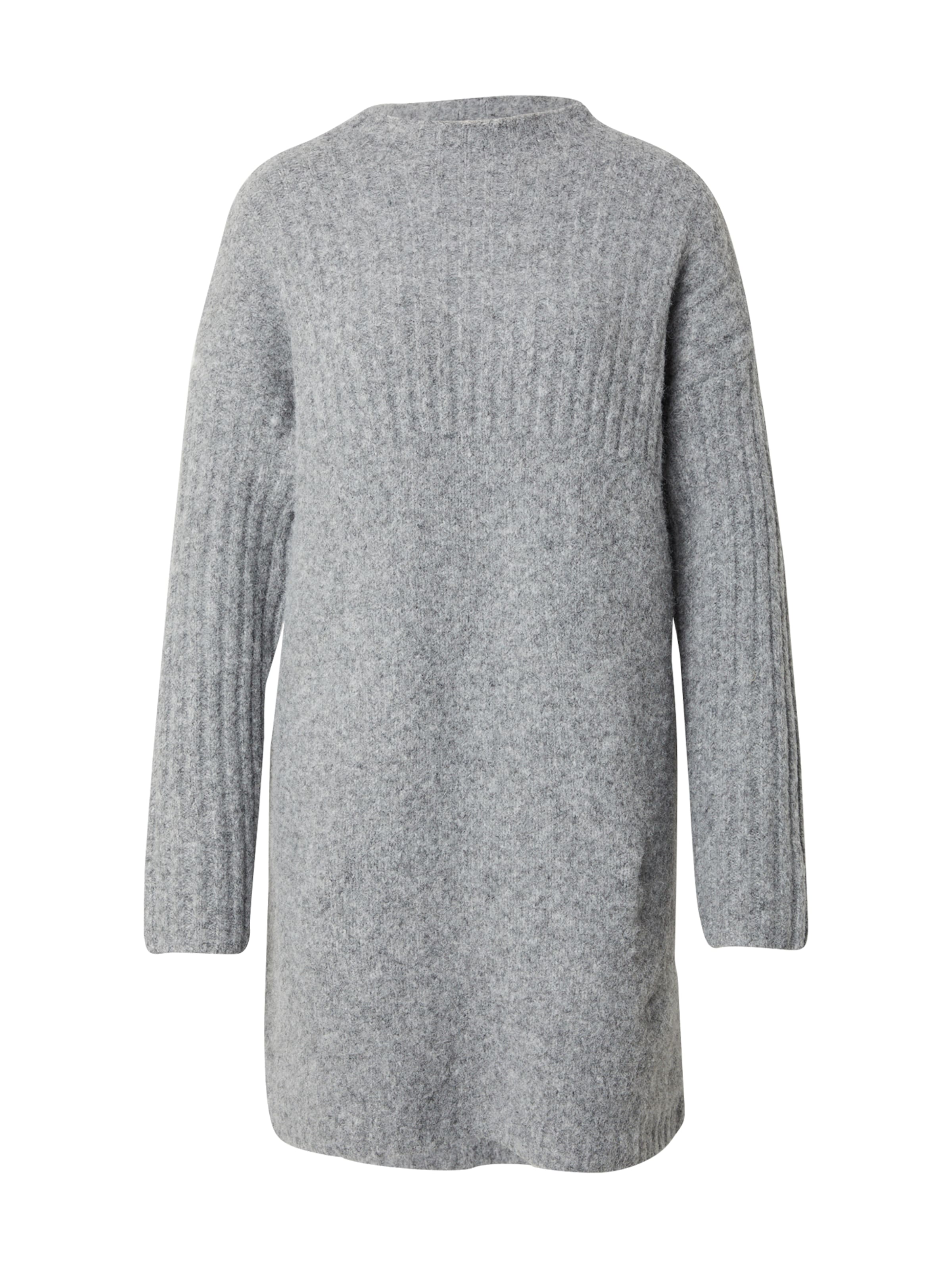 Noisy may Stickad klänning 'NMNYLA' i grå: framsida