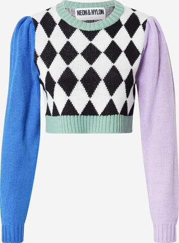 NEON & NYLON Sweater 'HARLY' in Mixed colors: front