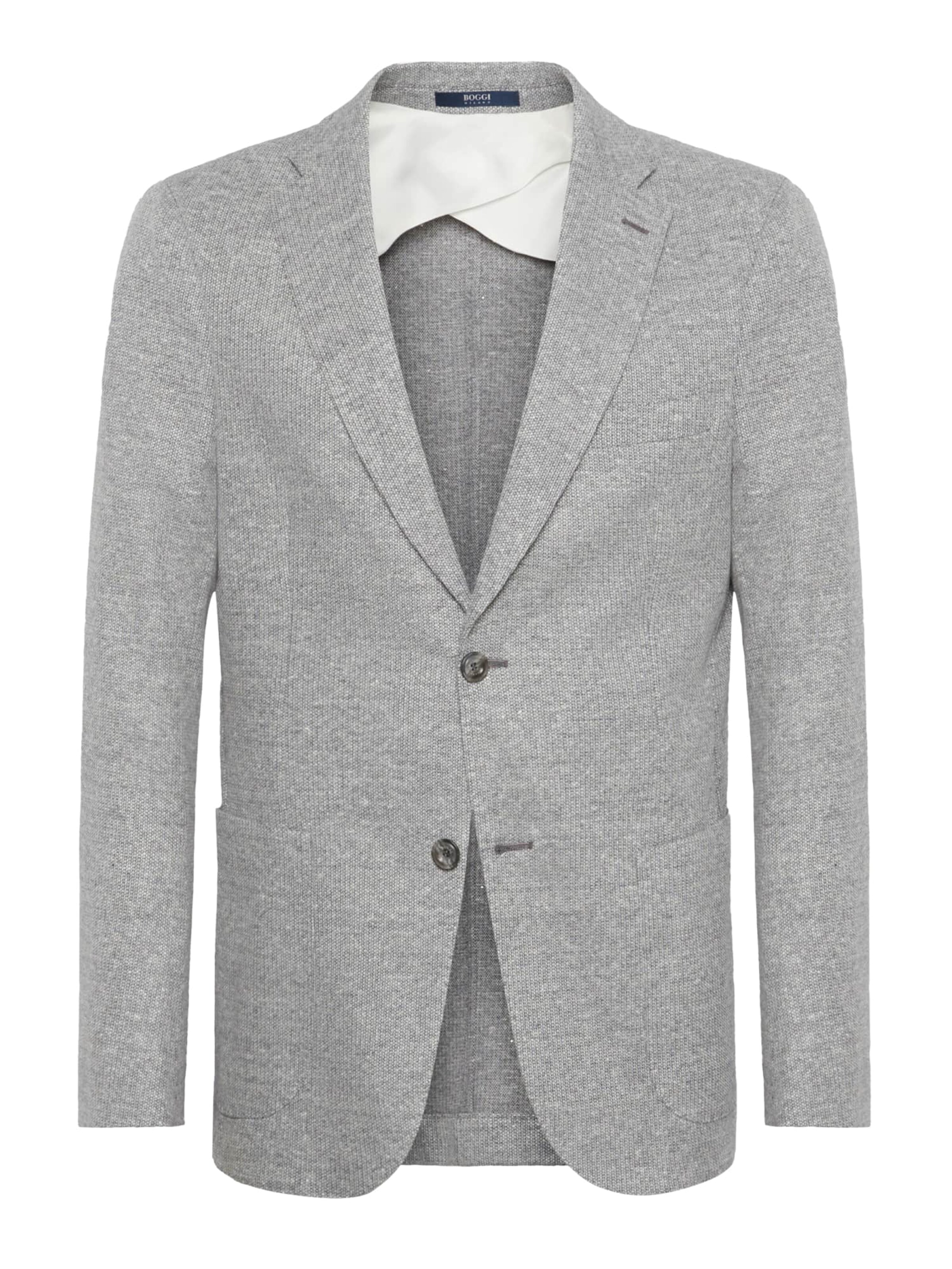 Boggi Milano Slim fit Blazer in Grey: front