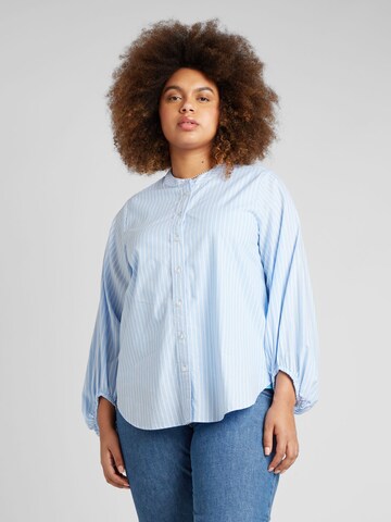 EVOKED Blouse 'BENNE' in Blauw: voorkant