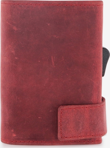 SecWal Kreditkartenetui Geldbörse RFID Leder 9 cm in Rot: predná strana