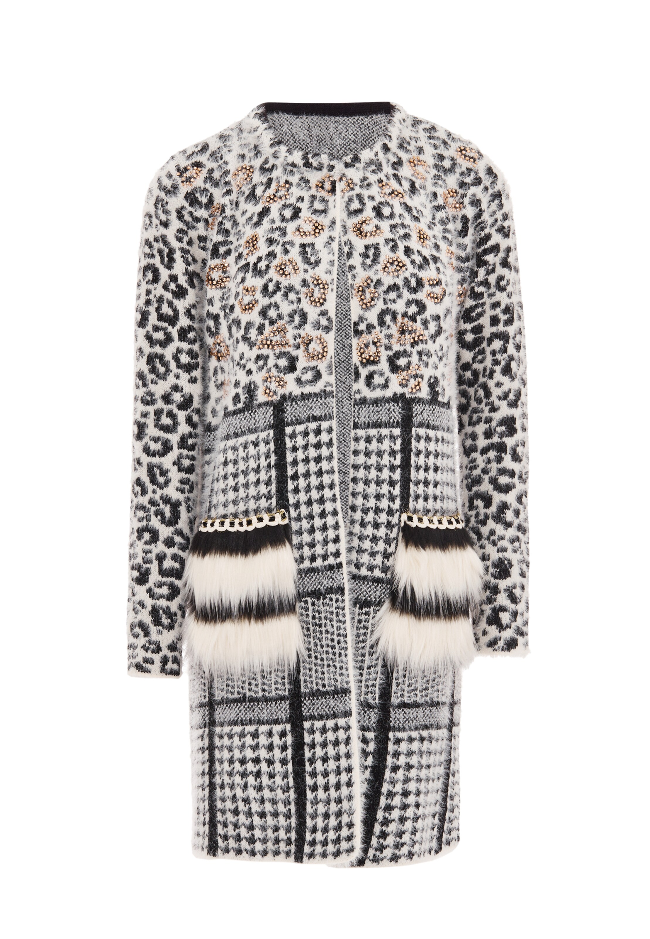 faina Pletena jopa | siva barva: sprednja stran