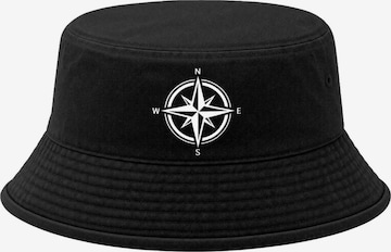Neverless Hat 'Kompass' in Black: front