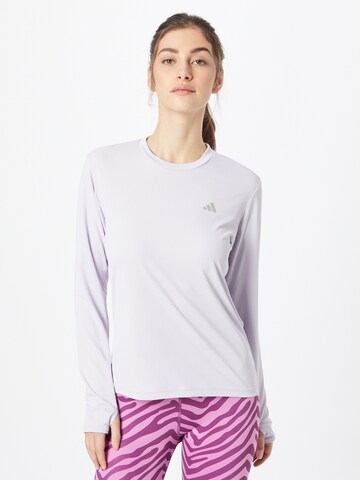 ADIDAS PERFORMANCE - Camisa funcionais 'Run It' em roxo: frente