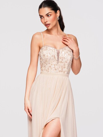Ombre Evening dress in Beige