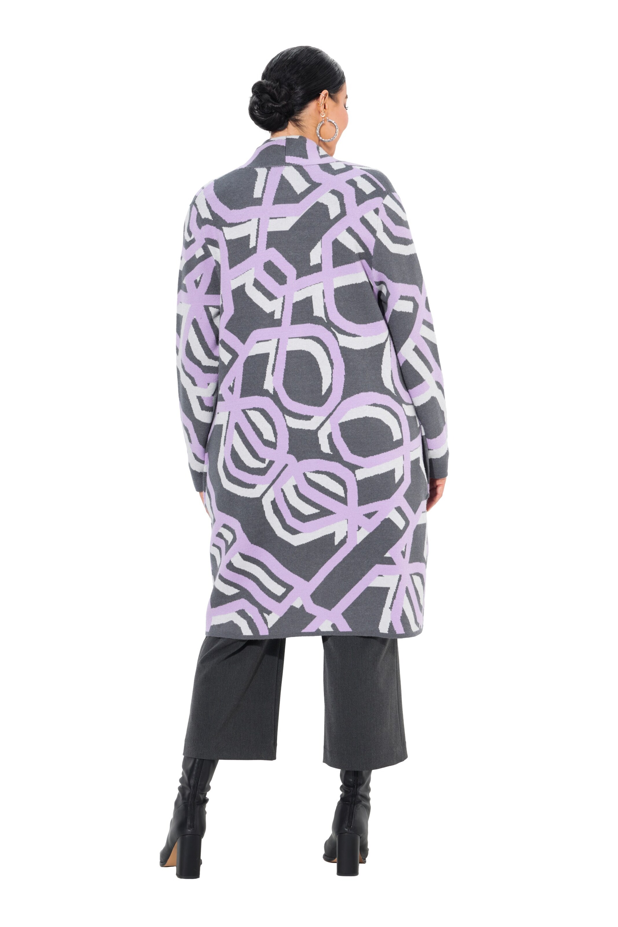 Ulla Popken Gebreid vest in Lila