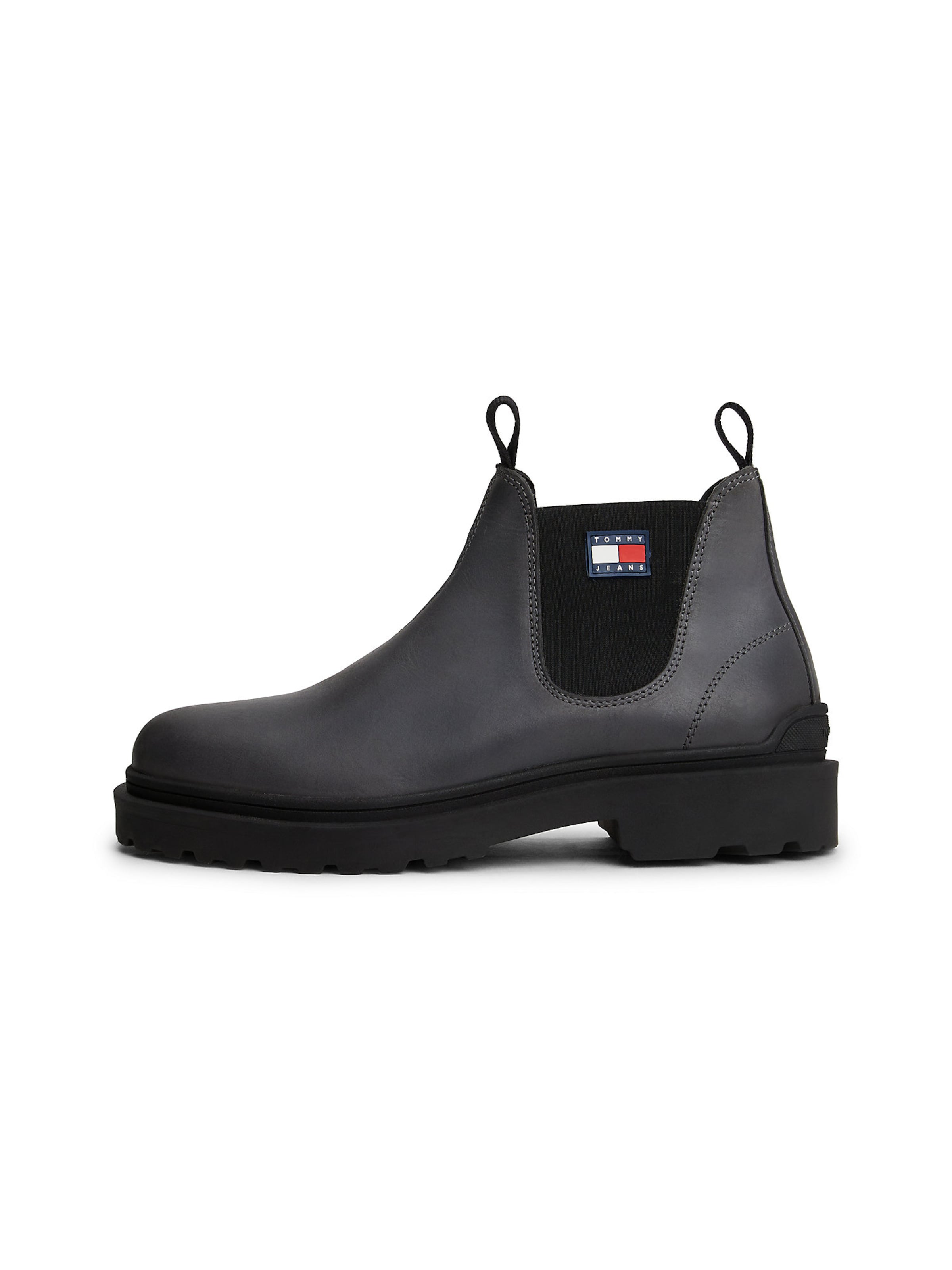 Tommy Jeans Chelsea boots in Zwart: voorkant