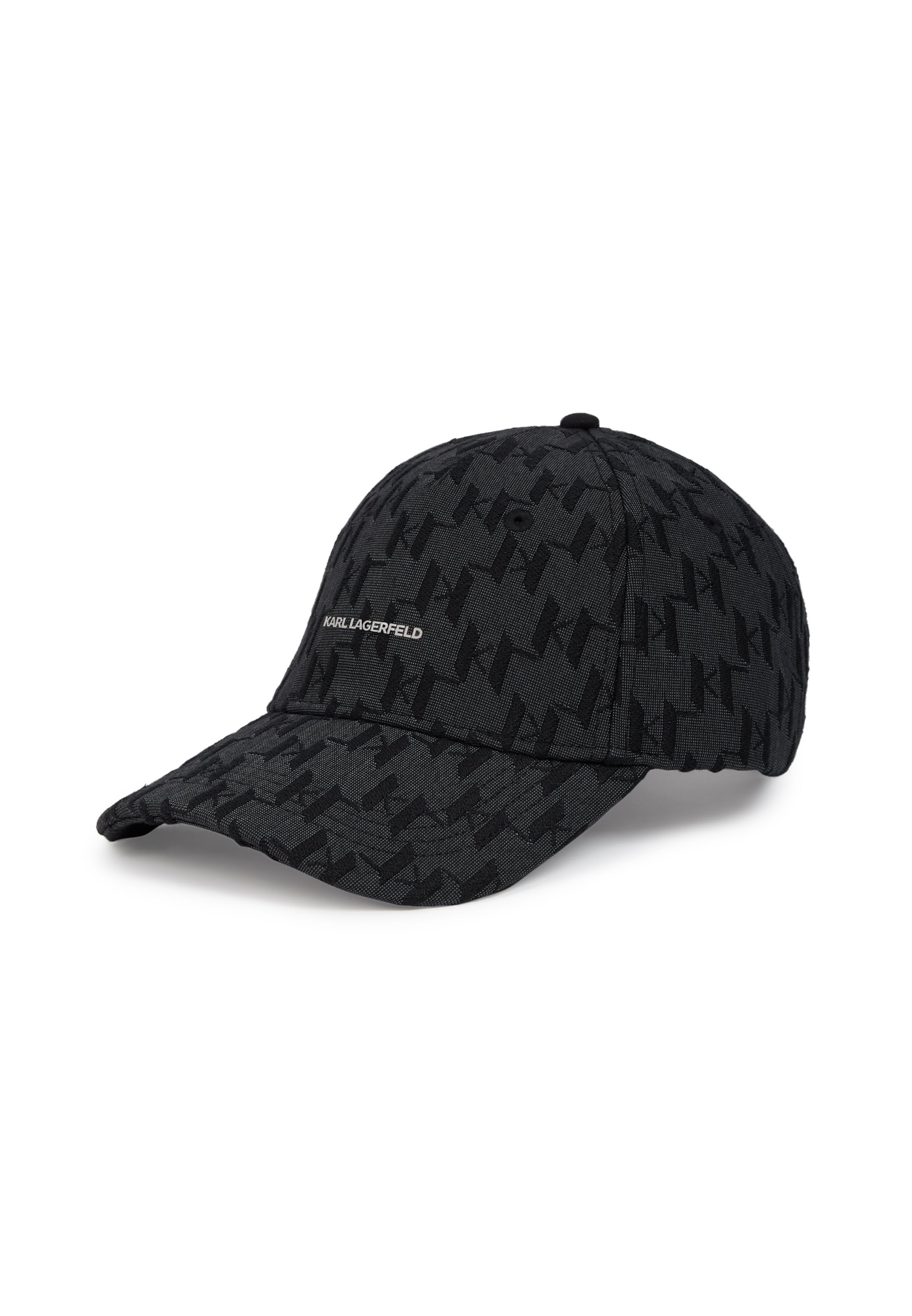 Karl Lagerfeld - Chapéu ' K/Monogram Jacquard-Kappe ' em preto: frente