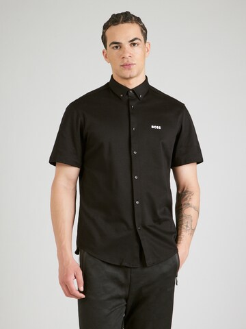Coupe regular Chemise 'B_MOTION_S' BOSS en noir : devant