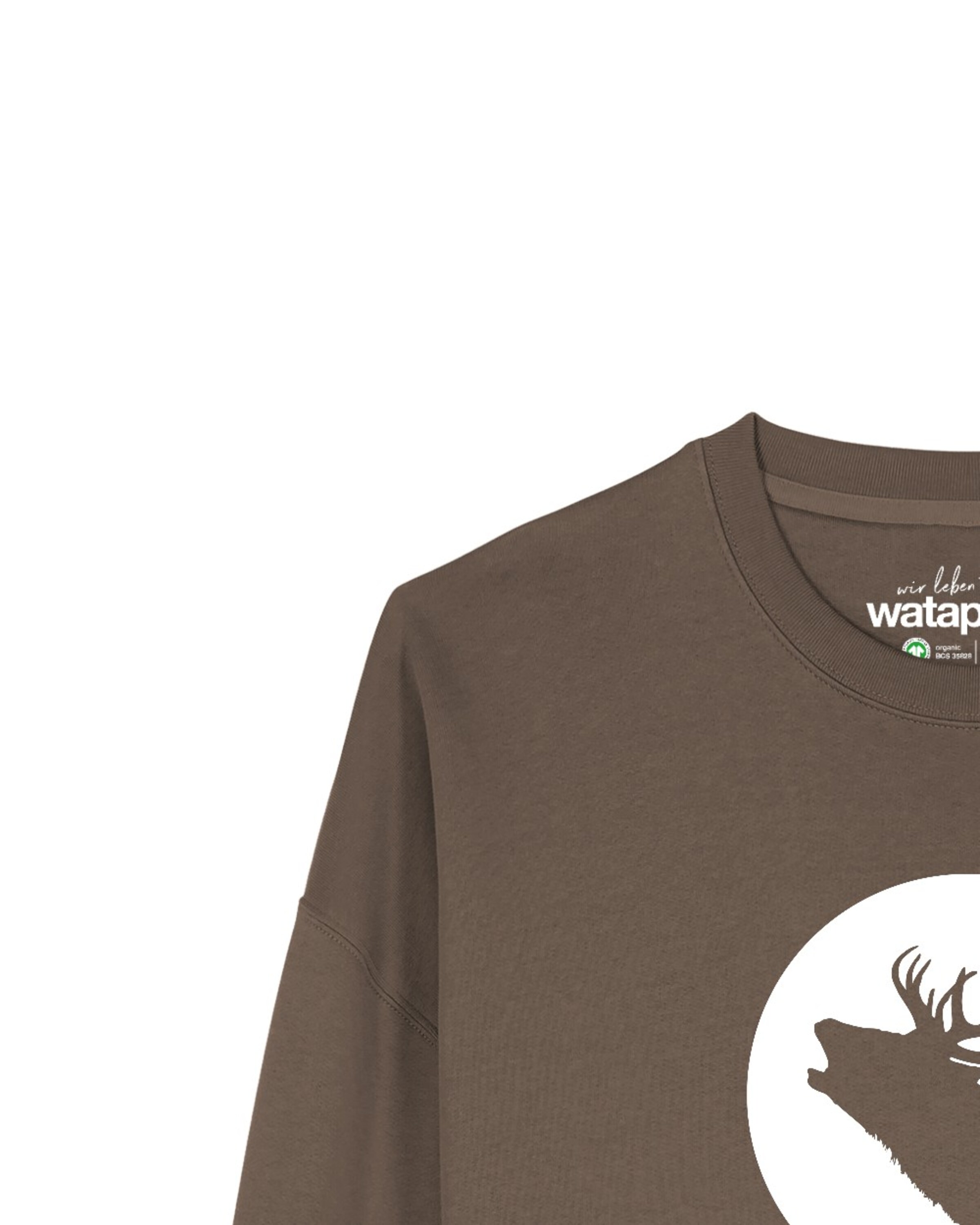 Sweat-shirt ' Röhrender Hirsch ' Watapparel en marron