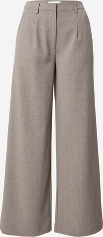 Wide Leg Pantalon à pince minimum en gris : devant