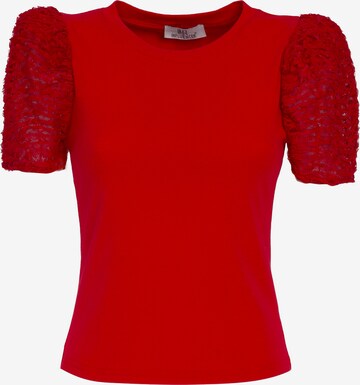 Influencer Shirt in Rood: voorkant