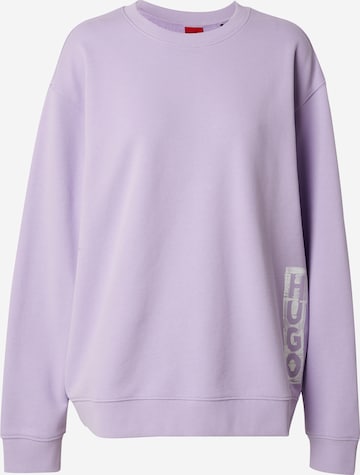 Sweat-shirt 'Deroxane' HUGO Red en violet : devant