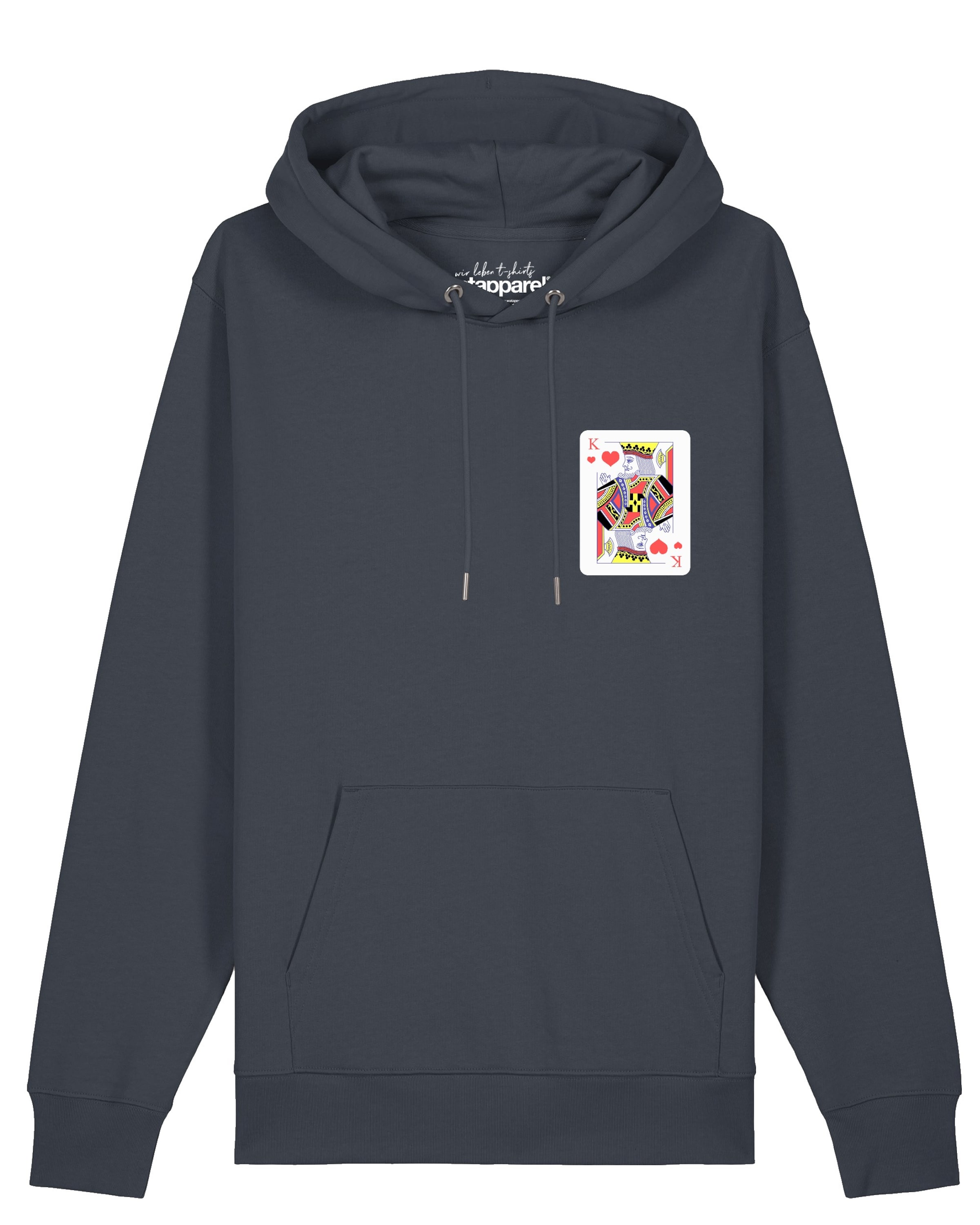 Watapparel Sweatshirt 'König Der Herzen' in Grey: front