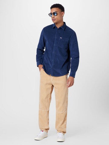 Tommy Jeans Regular fit Button Up Shirt in Blue