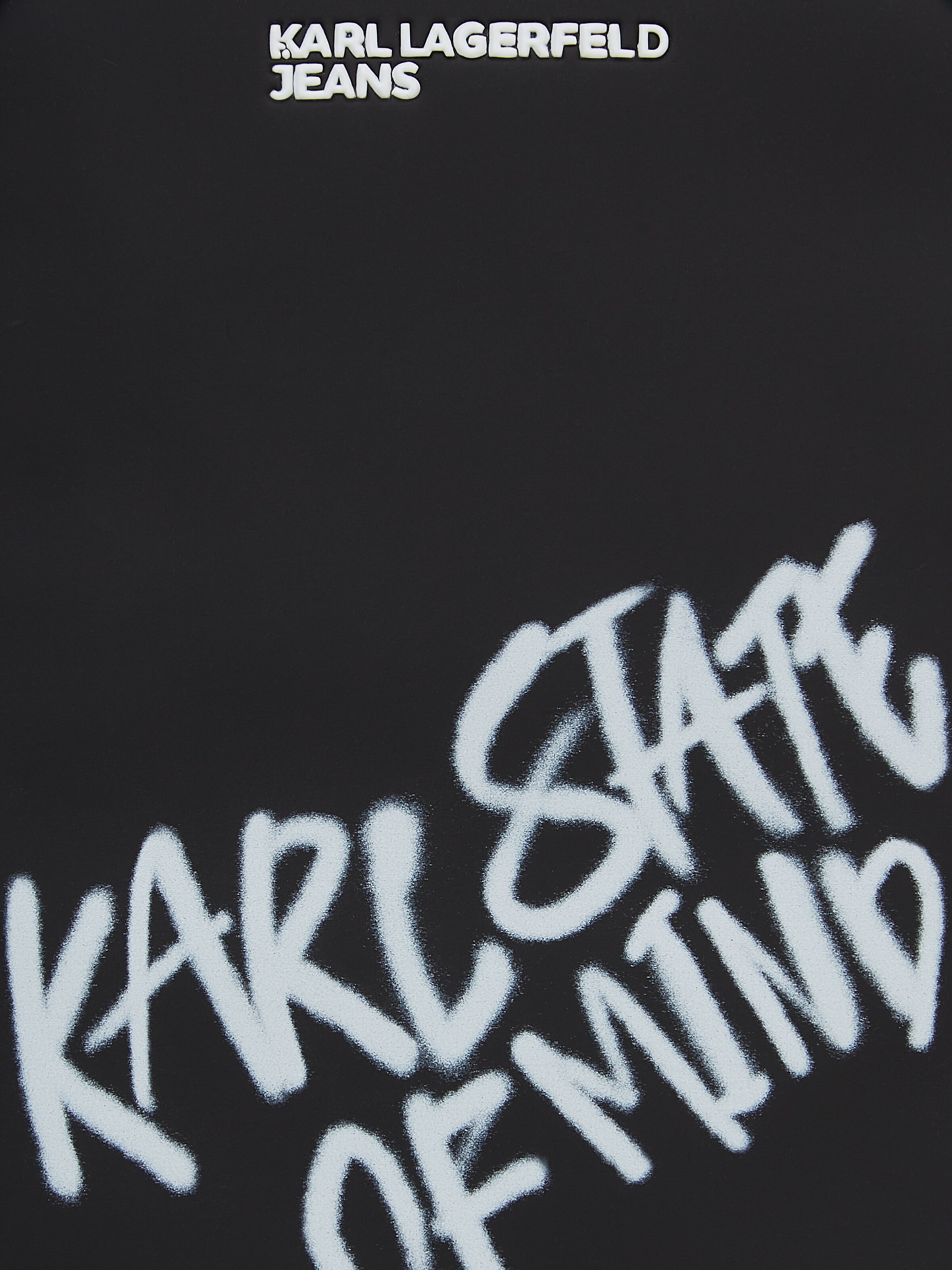 KARL LAGERFELD JEANS Taška na notebook ' KARL QUOTE PHONE ' – černá