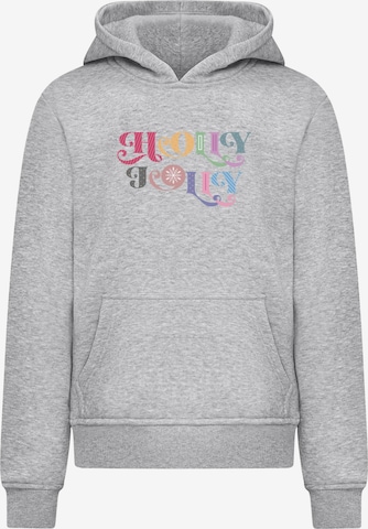 Merchcode Sweatshirt 'Christmas Holly Jolly' in Grey: front