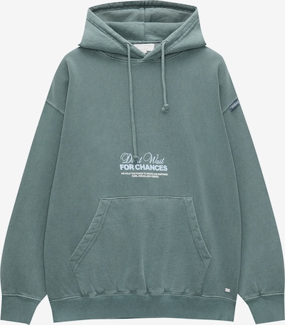 Pull&Bear Sweatshirt in hellblau / smaragd / weiß, Produktansicht