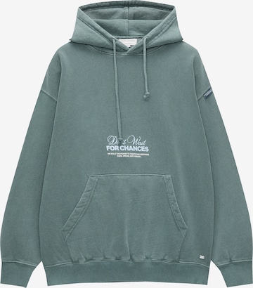 Pull&Bear Sweatshirt i grön: framsida