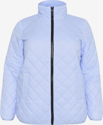 KAFFE CURVE Tussenjas 'Moreen' in Blauw: voorkant