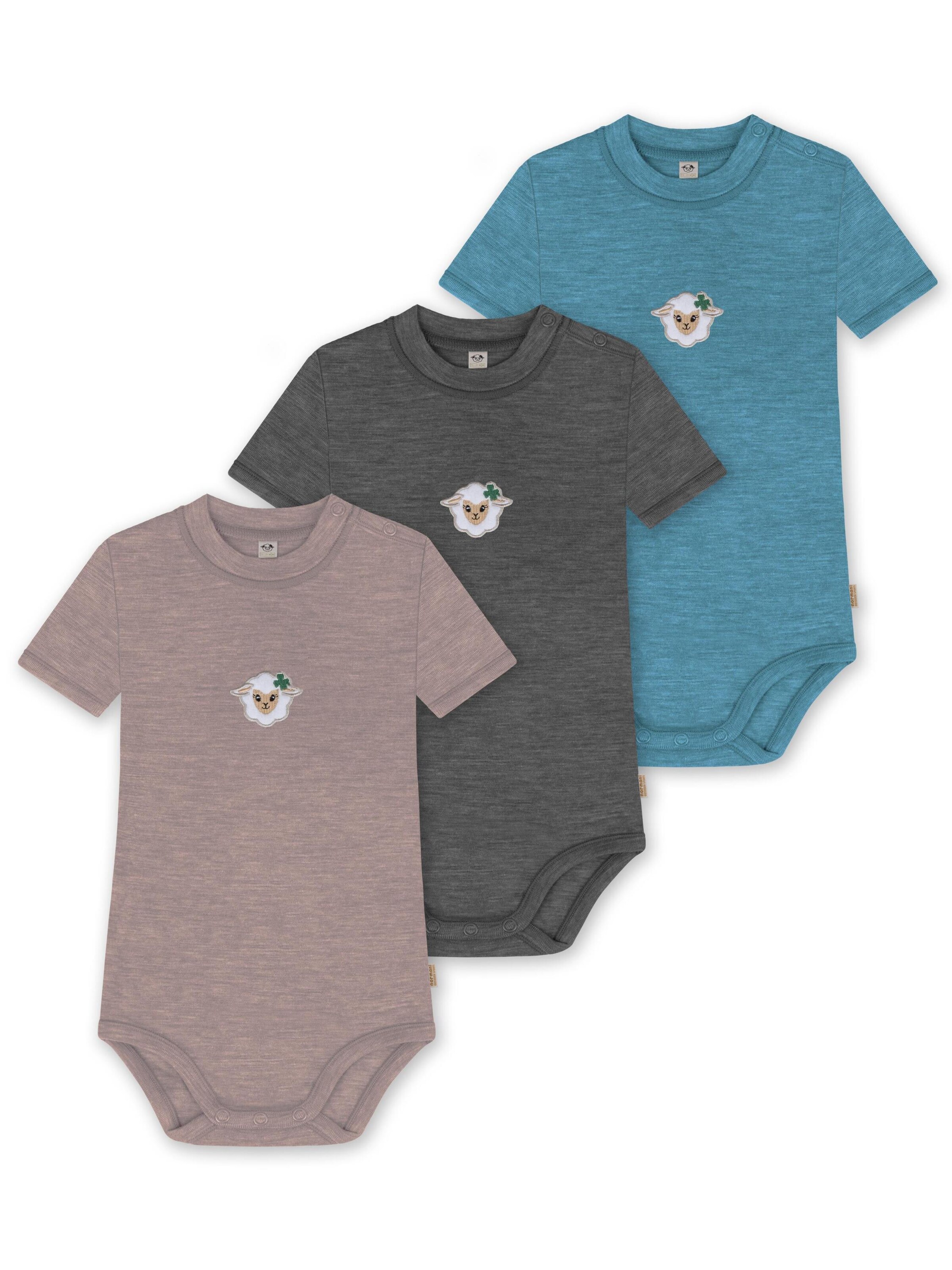 Barboteuse / body 'Tihoi' normani en bleu : devant