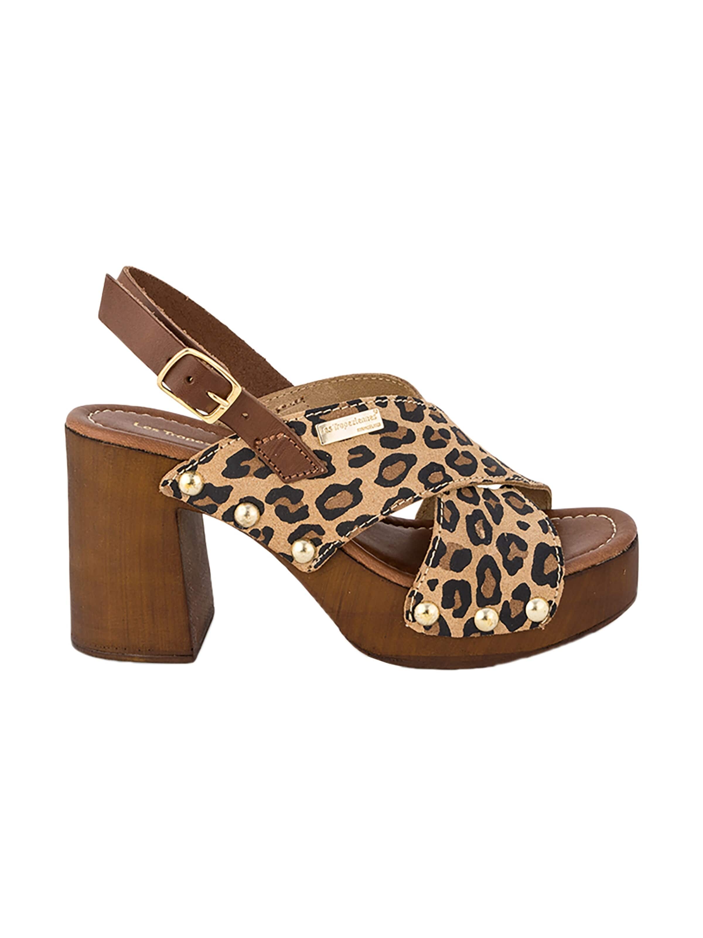 Les Tropéziennes - Sandalias 'Paloma – Ledersandalen mit Absatz' en beige