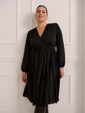 Guido Maria Kretschmer Curvy - Vestido 'Isa' en negro: frente