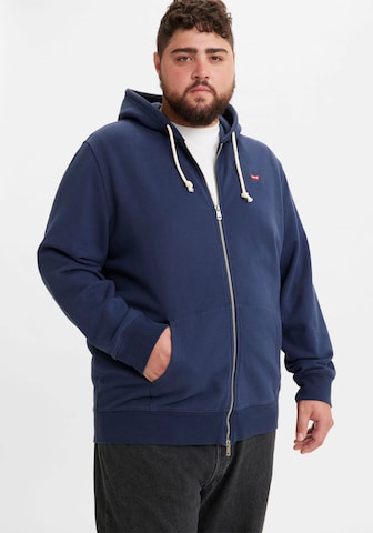 Bluză de molton 'New Original Zip-Up Hoodie' de la Levi's® Big & Tall pe albastru: față